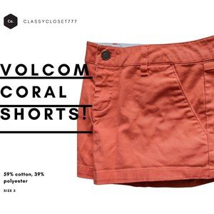 Volcom Size 5 Coral Shorts